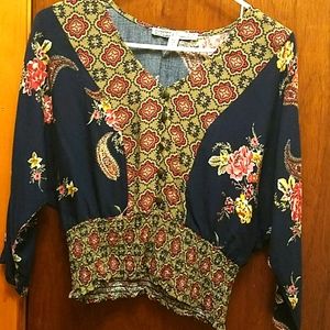 Flowy printed floral  shirt